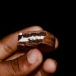 a cookie in the dark for a midnight snack