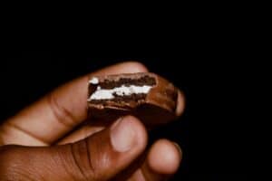 a cookie in the dark for a midnight snack