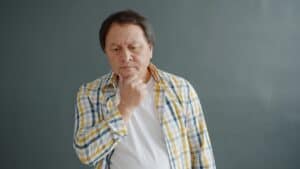 a man having acid reflux
