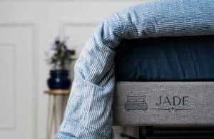 mattress and bedding setup in home