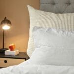 pillows on a bed in home elevation