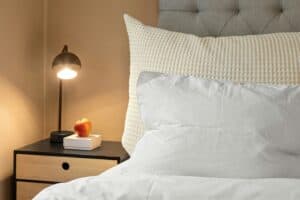 pillows on a bed in home elevation