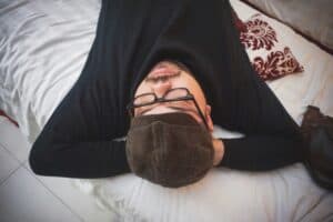 someone snoring in bed