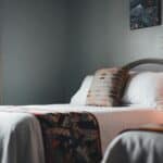 two separate beds side by side