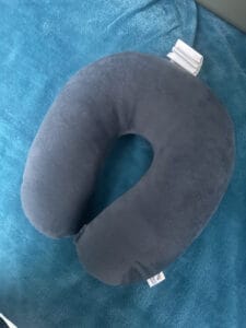 U shaped travel pillows in home bedroom