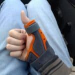 a wrist brace upclose